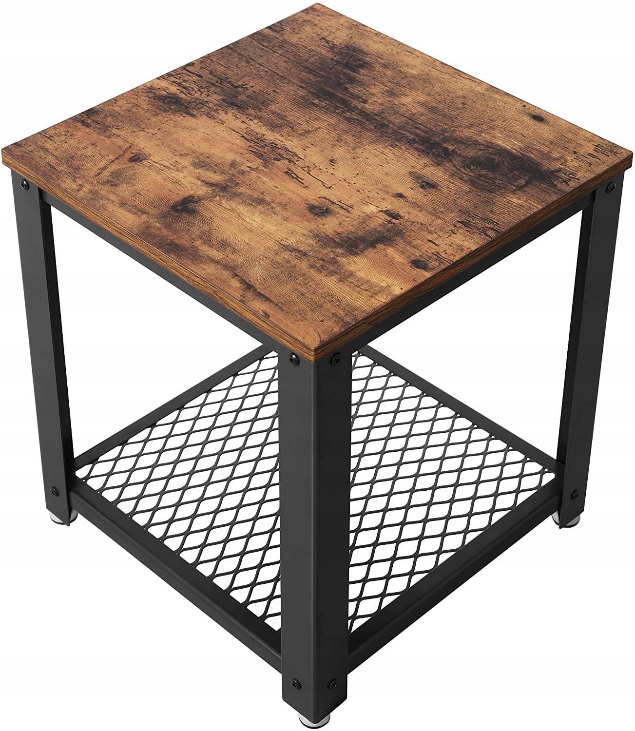 Boční pomocný stolek s policí Loft, kovový