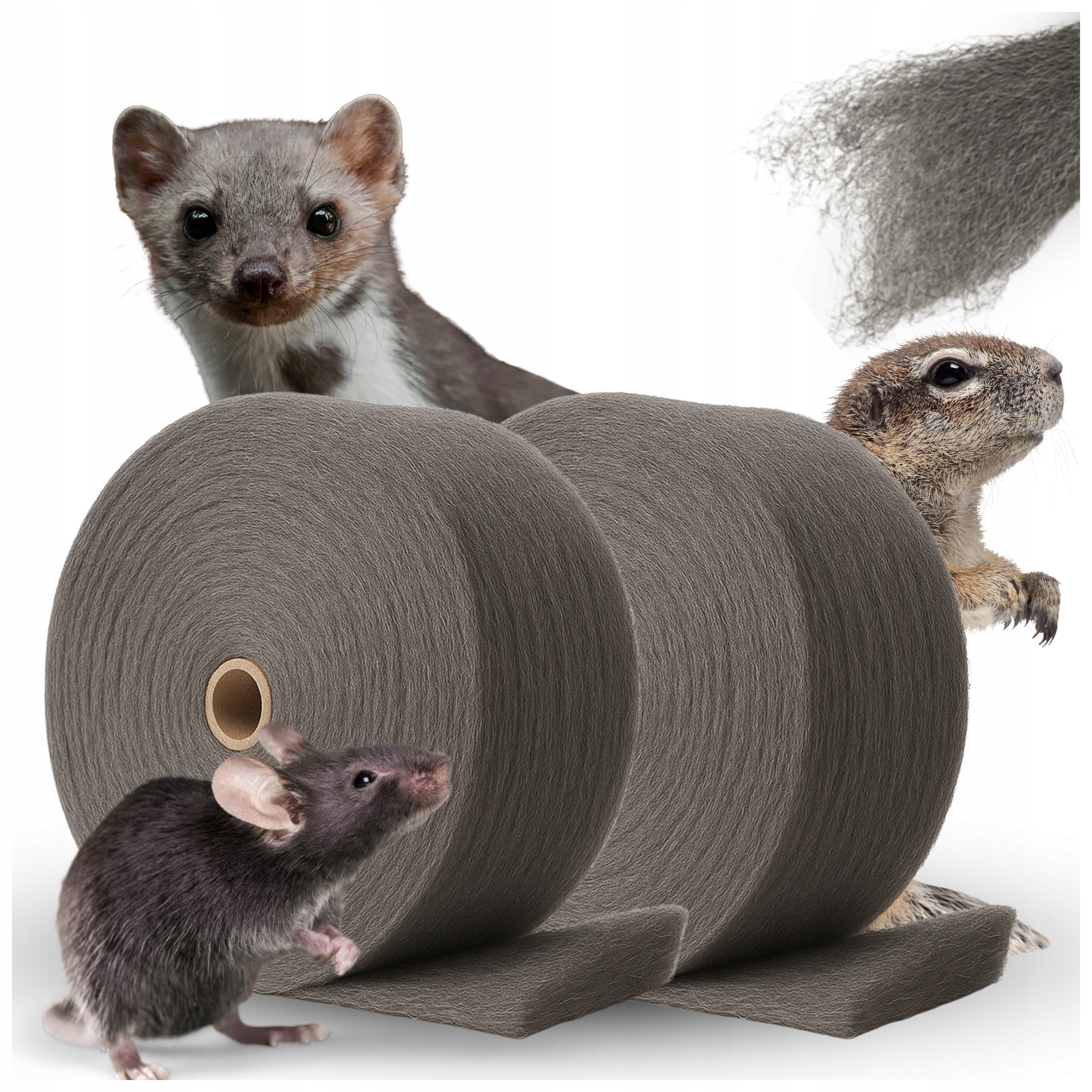 Zwalczanie Ochrona Przed Gryzoniami Wełna Stalowa 2kg Myszy Szczury Kuny