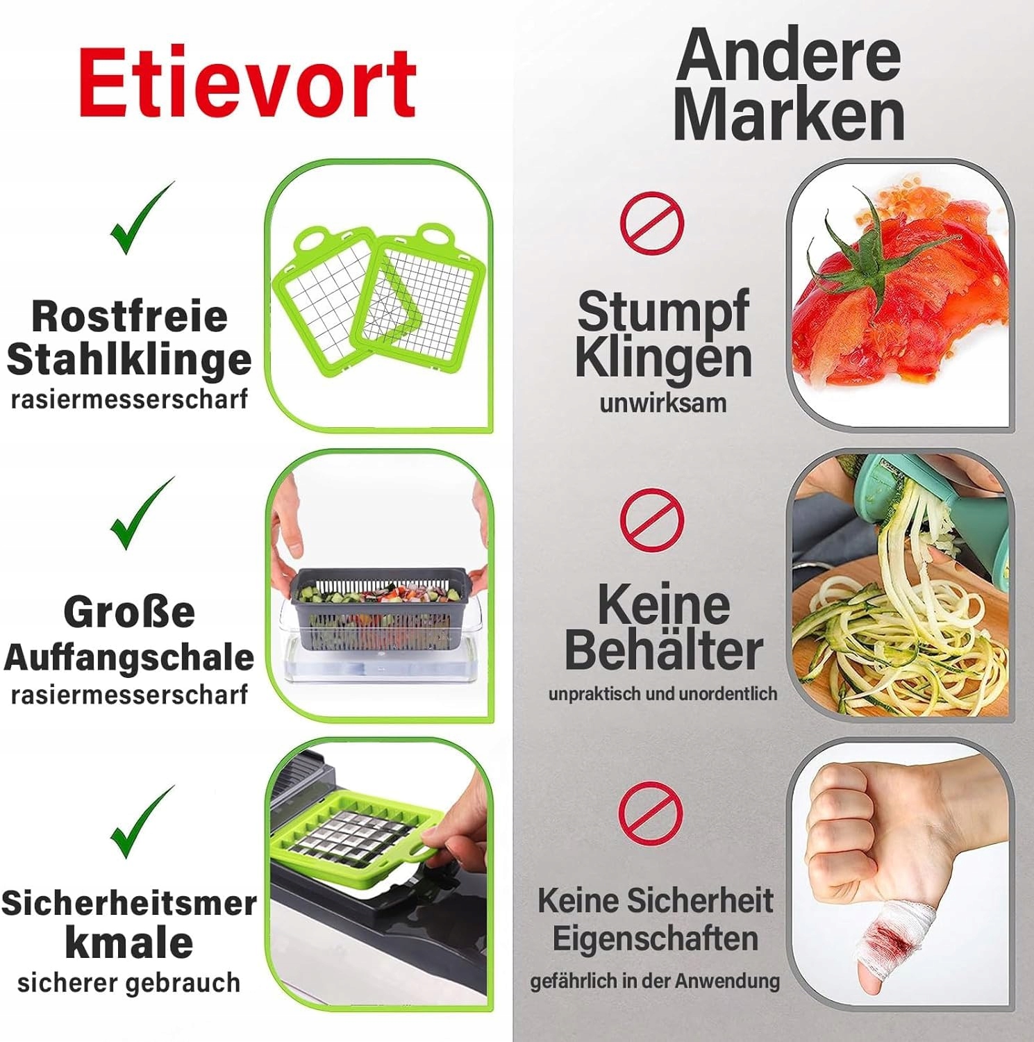 Etievort 16 IN 1 KRAJALNICA DO WARZYW Z 7 OSTRZAMI — miniatura 7