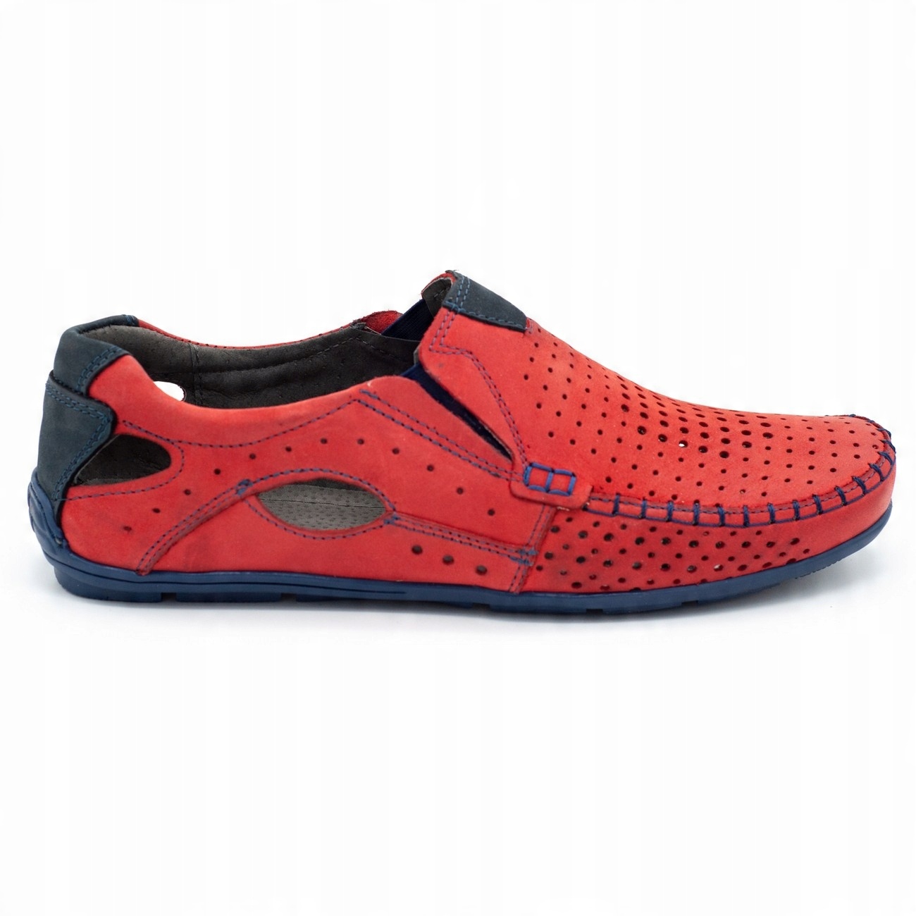 

Buty Męskie Mokasyny Skóra Na Lato 901 Czerwony 47