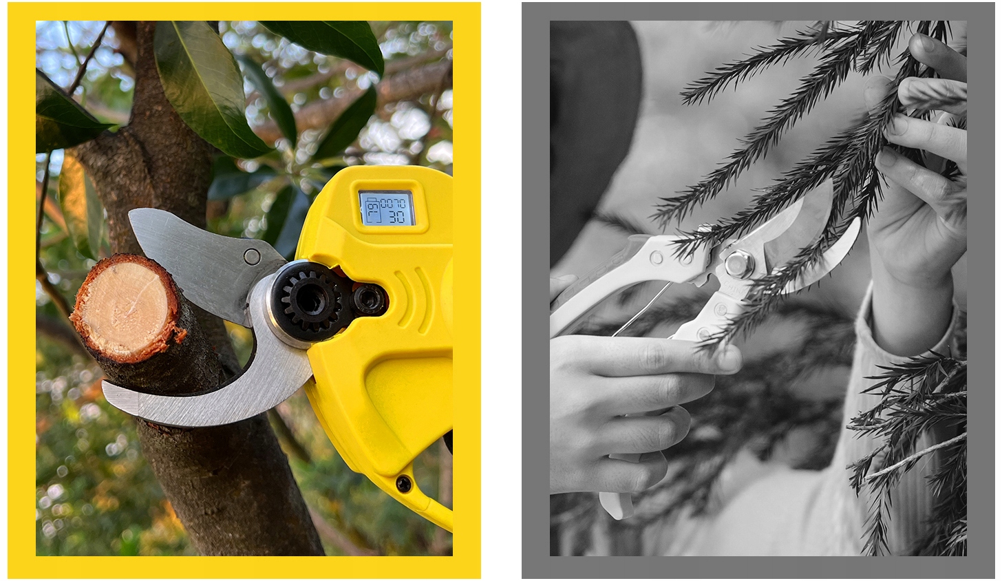 SEKATOR AKUMULATOROWY ELEKTRYCZNY NOŻYCE SEKATOR OGRODOWY WYŚWIETLACZ IMOUM Pojemność akumulatora 2 Ah