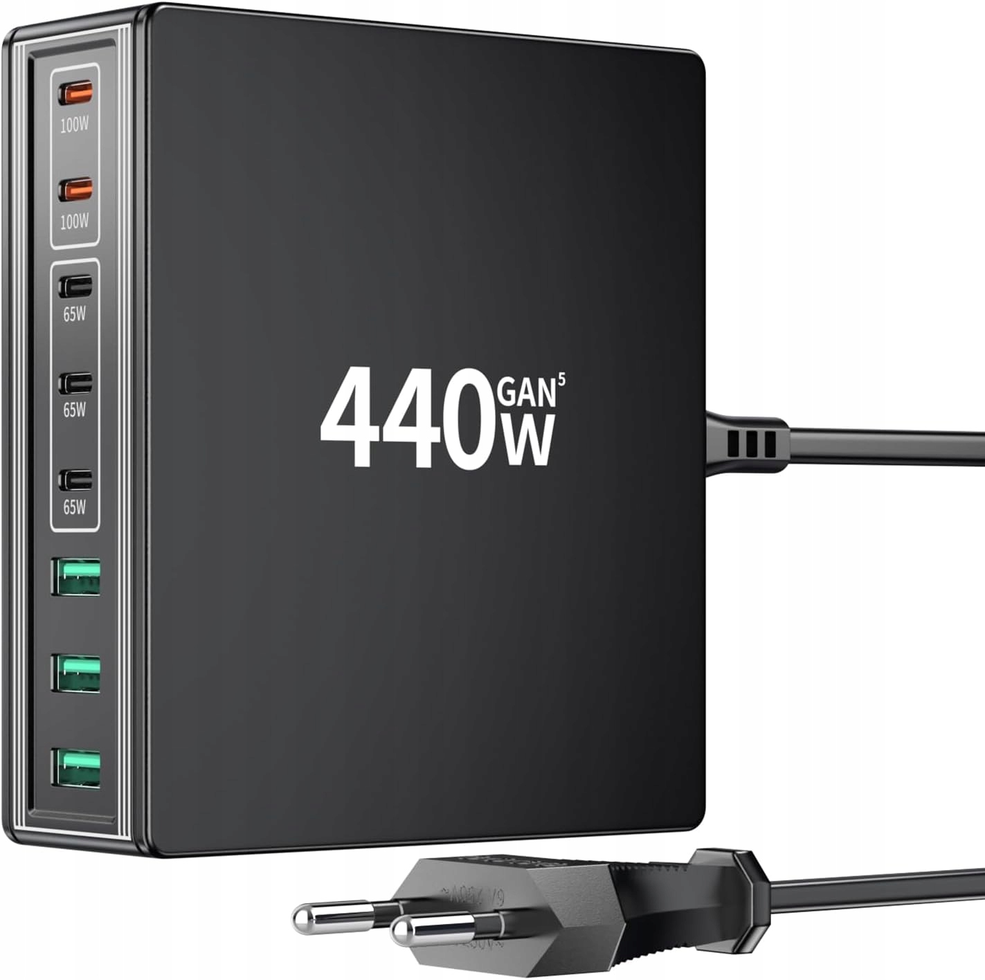 Hssns Nabíječka Usb-c 440W 8-Port Rychlé nabíjení Notebook pro iPhone