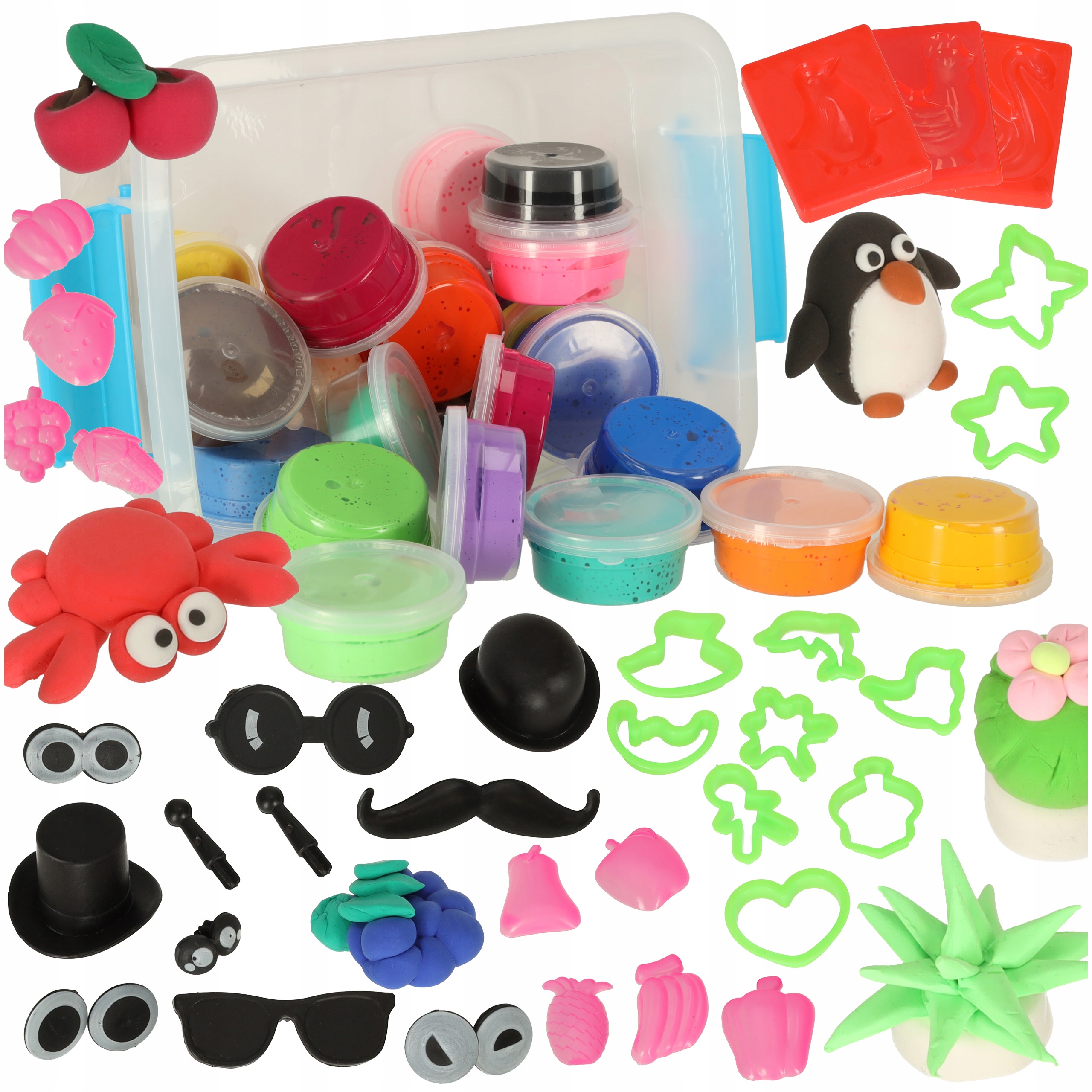 MAGICZNA PIANKOLINA MASA PLASTYCZNA DLA DZIECI 24 KOLORY AKCESORIA ZESTAW