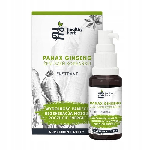 Healthy Herb, Panax Ginseng, żeń-szeń koreański, krople, 30 ml