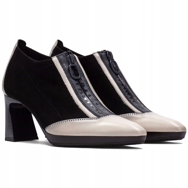 Dámské polobotky na podpatku Hispanitas BHI254324 SOHO-I25 Cream kůže VEL.40