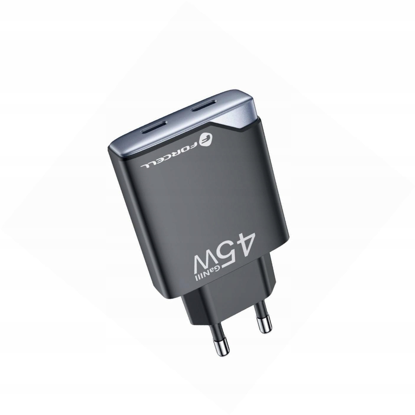Szybka ładowarka Gan 45W 2 porty kostka do iPhone 17 Pro Max