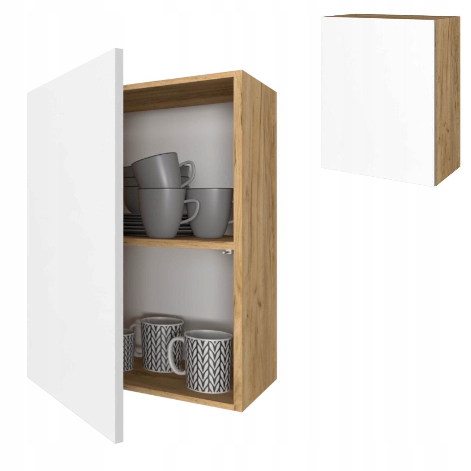 Kuchyňská skříňka Závěsná skříňka do kuchyně Police Karo 60 Craft Bílá Matná