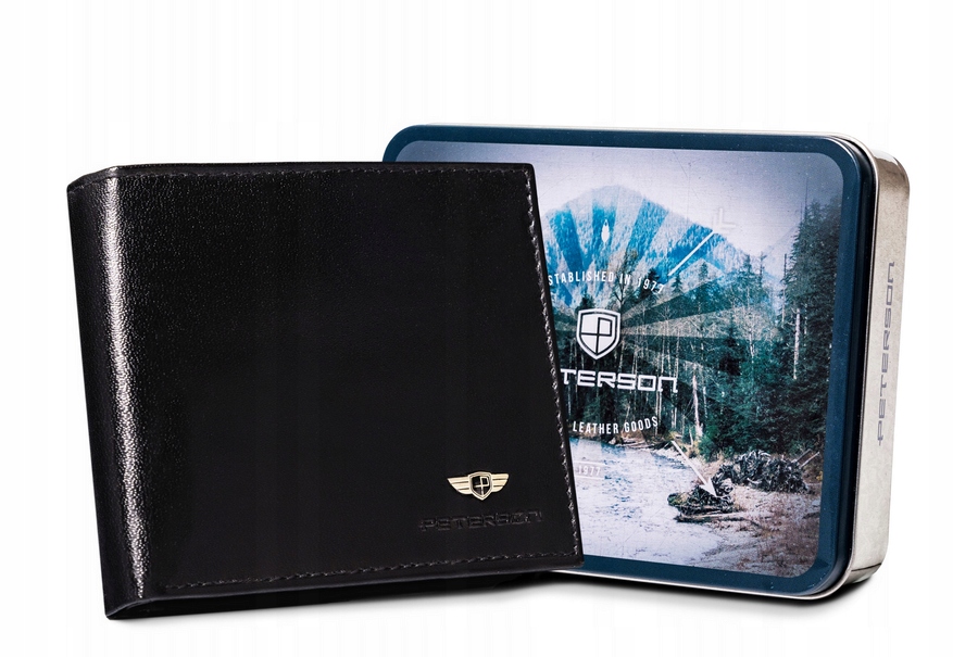 Peterson portfel skórzany męski solidny zapinany