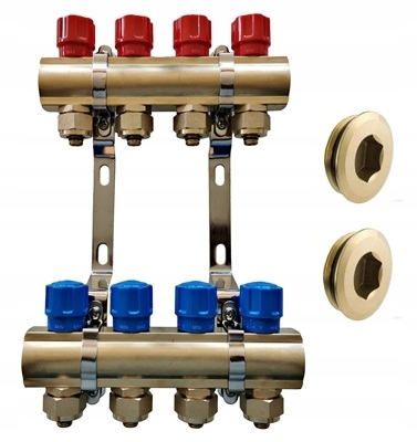 ROZDZIELACZ DO GRZEJNIKÓW CO 5 OBW + złączka pex