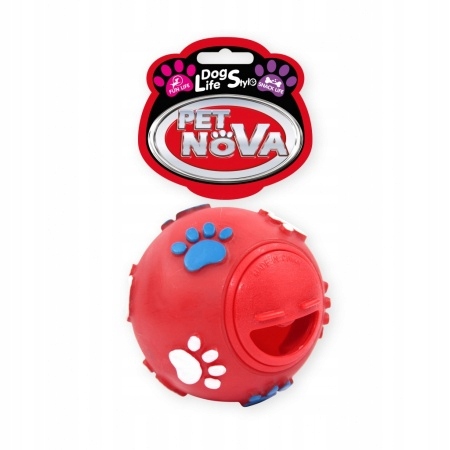 

Petnova Kula do smakołyków 7,5cm czerwona dla psa