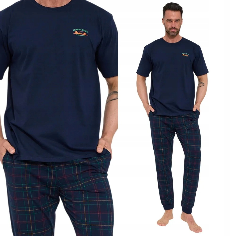 Pánské Pyžamo Cornette 462 Grand canion 2 XL 50 Tmavě modrá