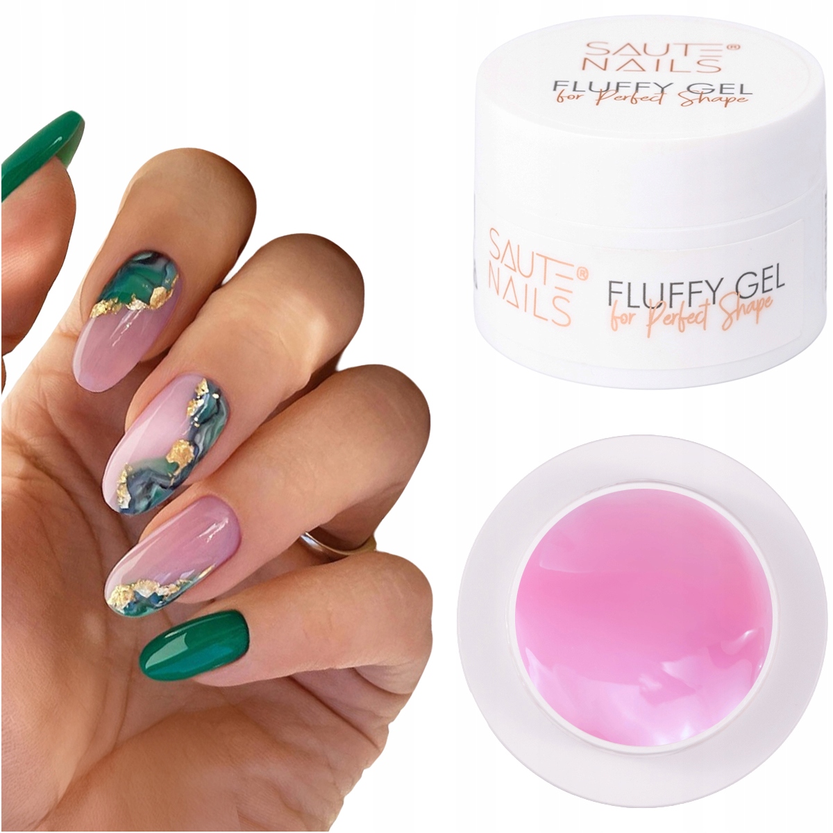 Saute Nails Stavební Gel Želé Fluffy Gel For Perfect Shape Růžový 30 g