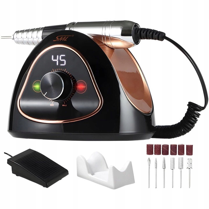 Bruska na nehty Manikúra Pedikúra Hybridy Černá Frézy 68W