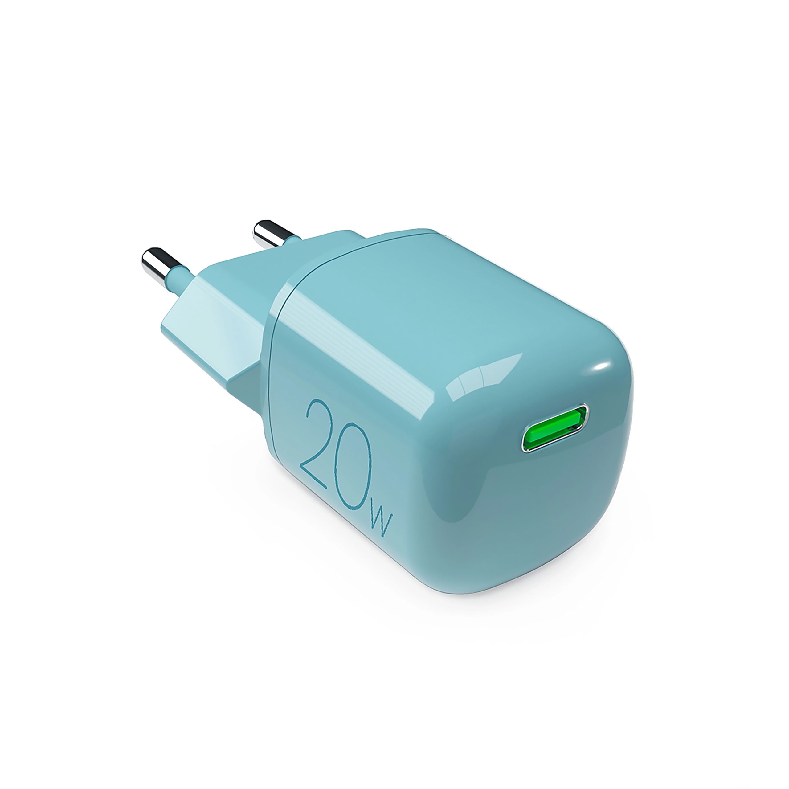 Ładowarka sieciowa Puro 20W GaN Usb-c zielona