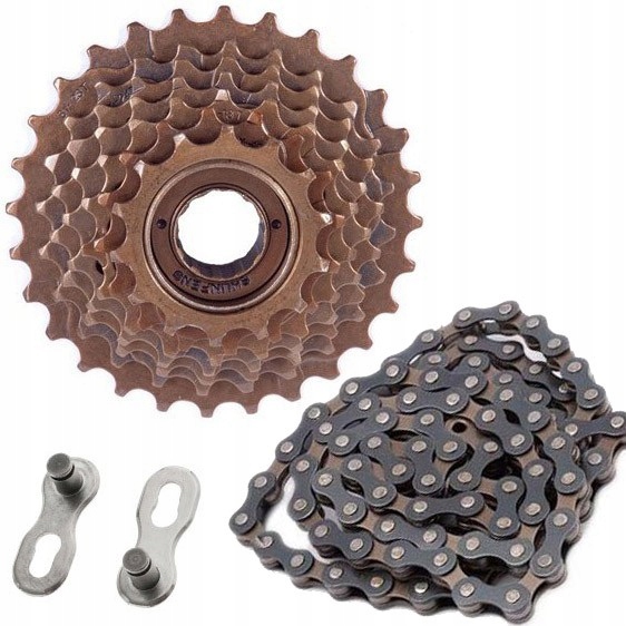 

Wolnobieg 7-RZĘDOWY Index + Łańcuch 116 Ogniw Mtb