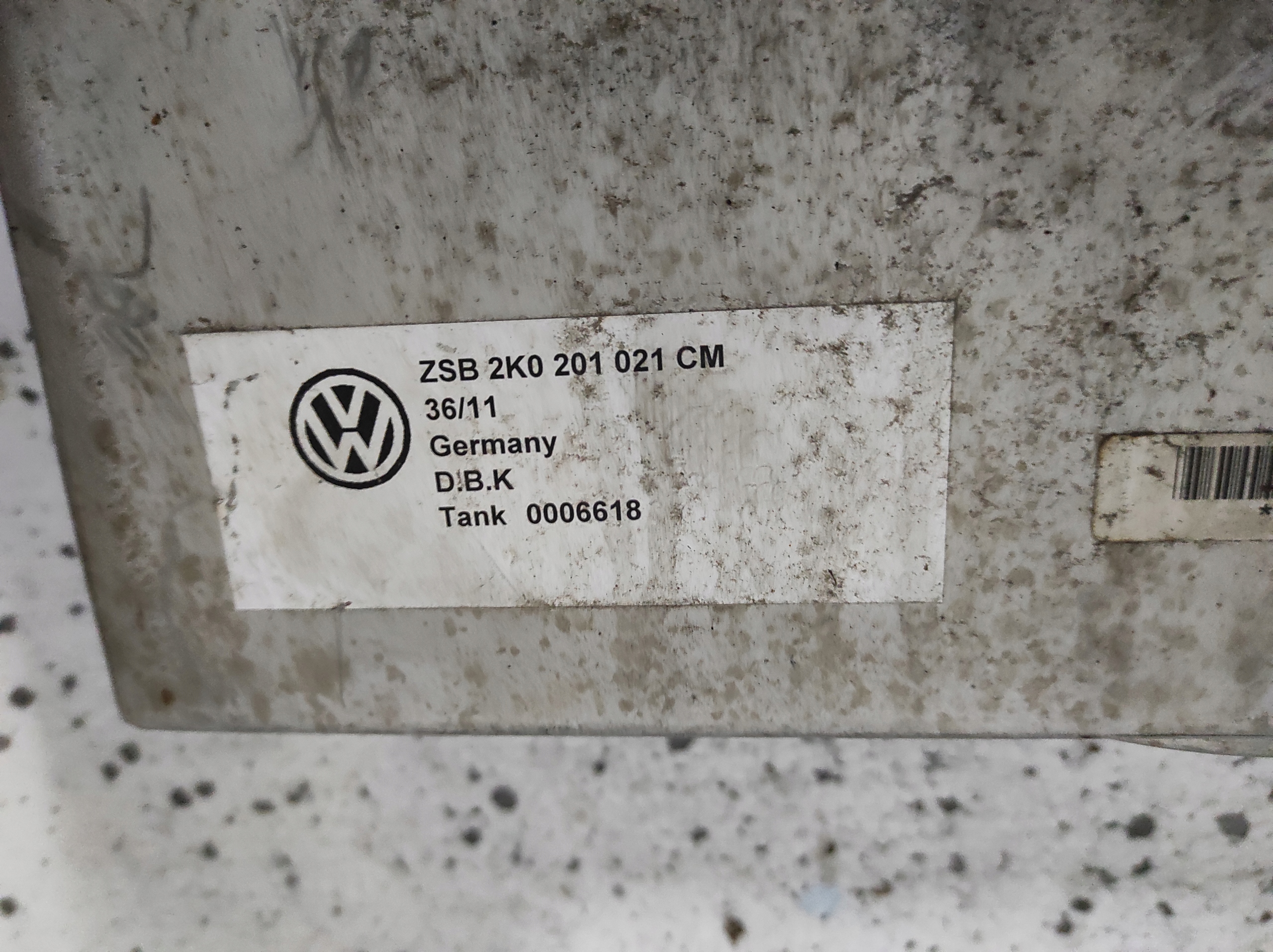 TANK CNG VOLKSWAGEN CADDY 2K0201021CM