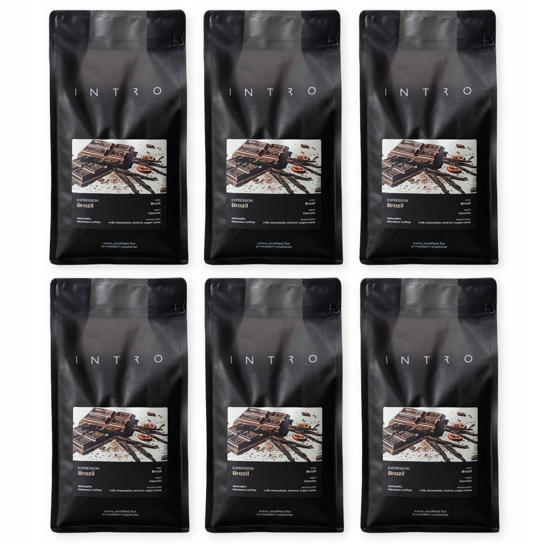 Levně Káva zrnková 6x1 kg Brazílie Cerrado čerstvě pražená, speciální Intro