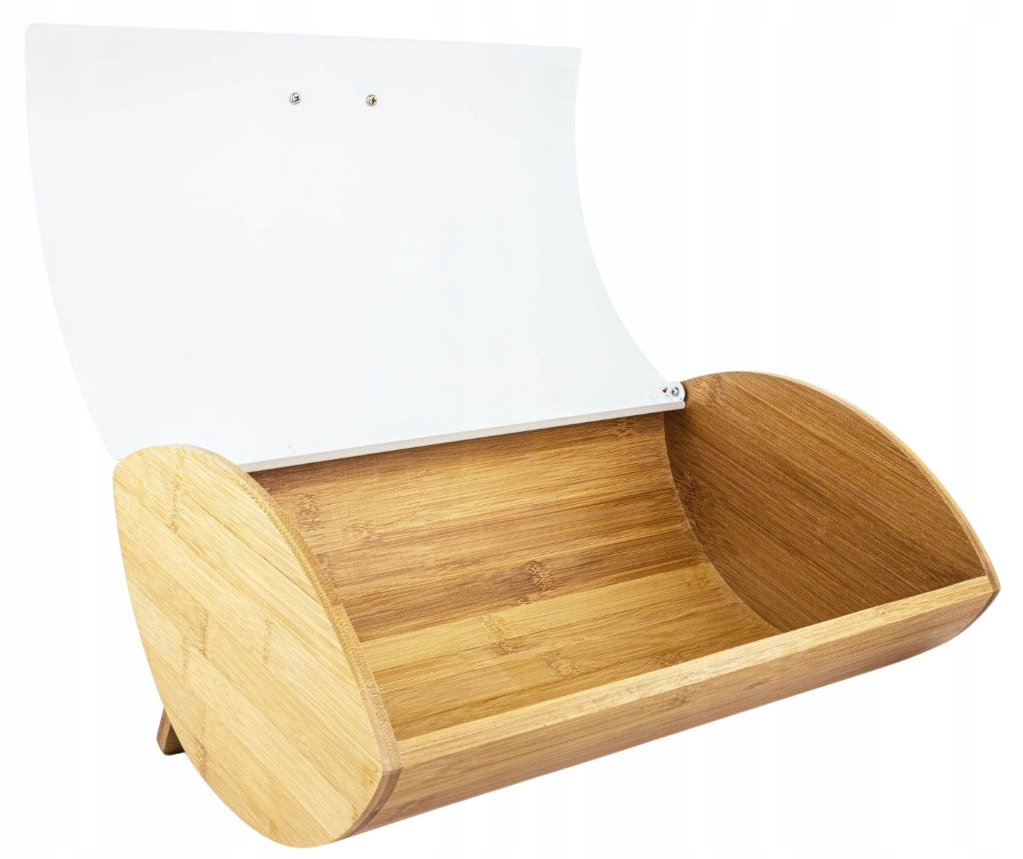 CHLEBAK BIAŁY POJEMNIK NA PIECZYWO CHLEB DREWNIANY Materiał bambus