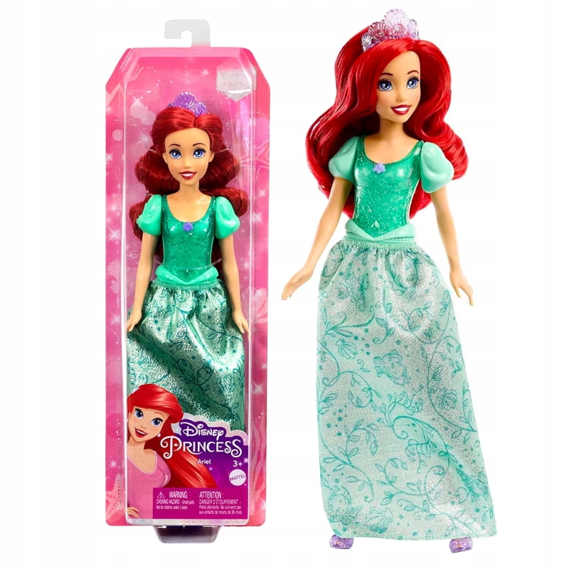 MATTEL DISNEY KSIĘŻNICZKI PRINCESS LALKA ARIELKA MAŁA SYRENKA 3+