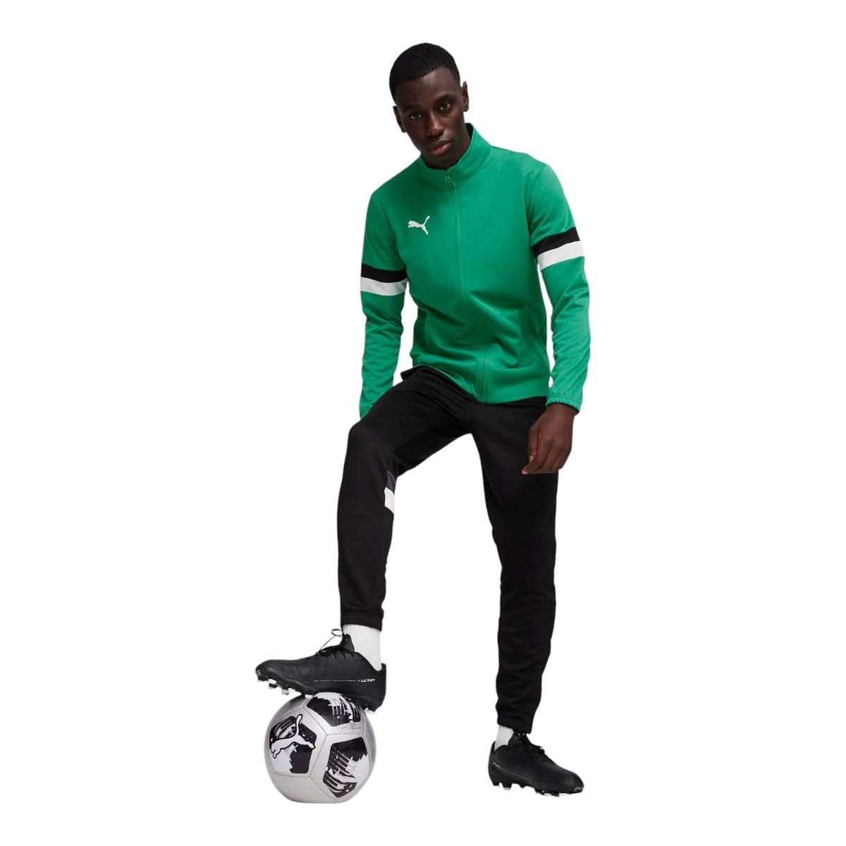 Puma Teplákovka Pánský Kompletní Teamrise Tracksuit Zelená/černá vel. L