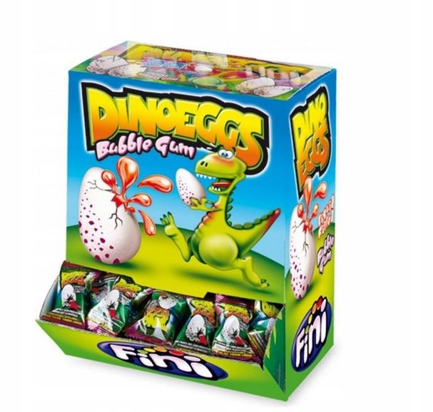 Levně Žvýkačky s náplní bonbóny Fini Dino Eggs 200kus