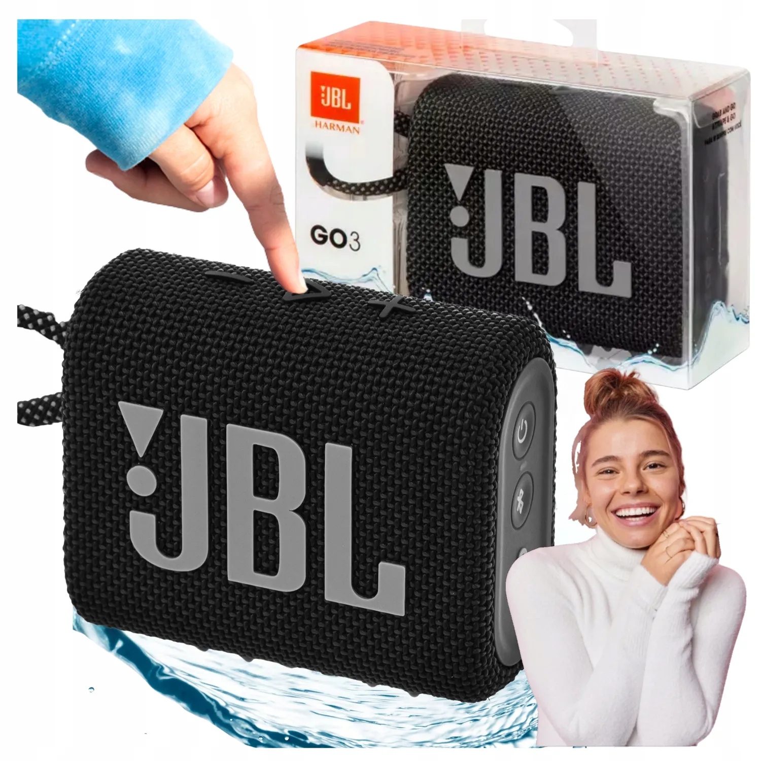 Originální přenosný reproduktor Jbl Go 3 černý 4,2 W