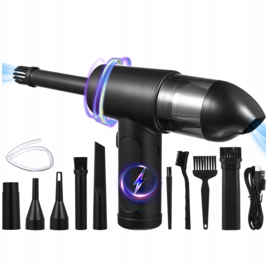 Vysavač do auta s Led osvětlením Vysavač s 10 doplňky