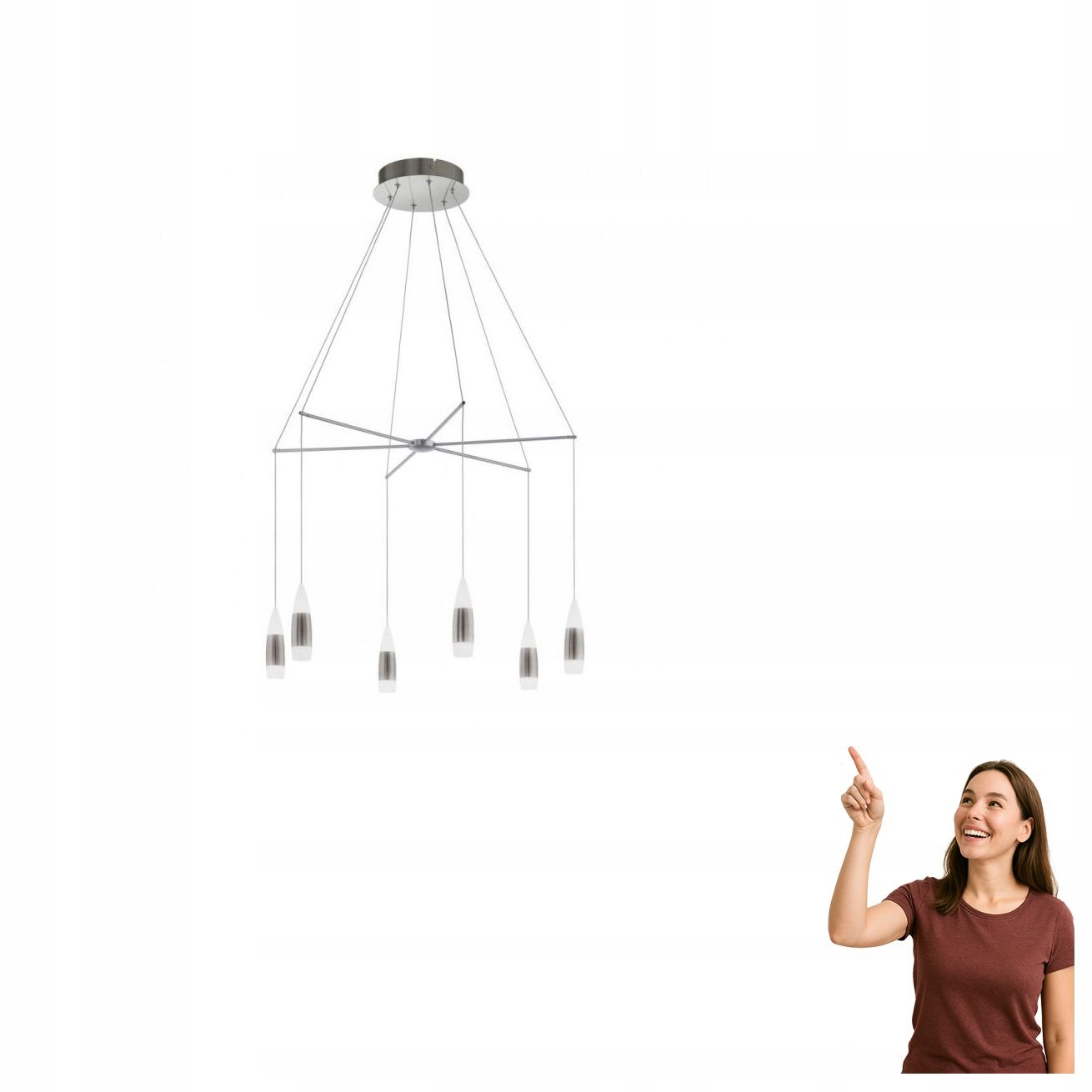 Led závesná lampa 12x3,2W Santiga 39326 Eglo