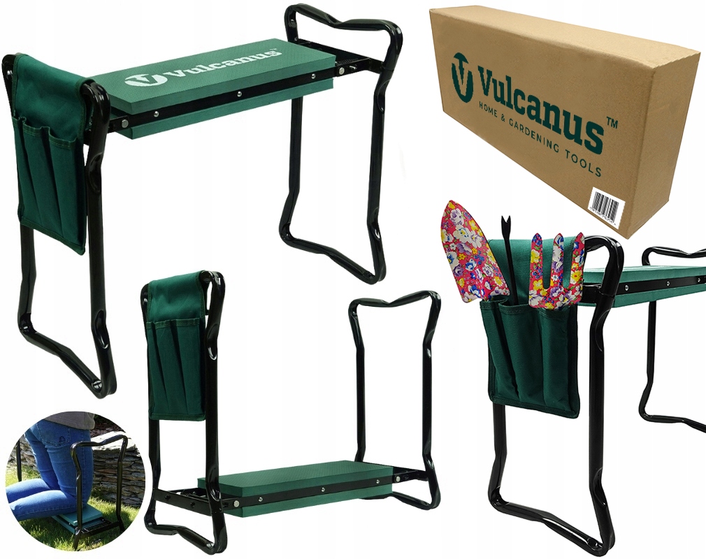 

Taboret ogrodowy 2w1 klęcznik Stołek składany