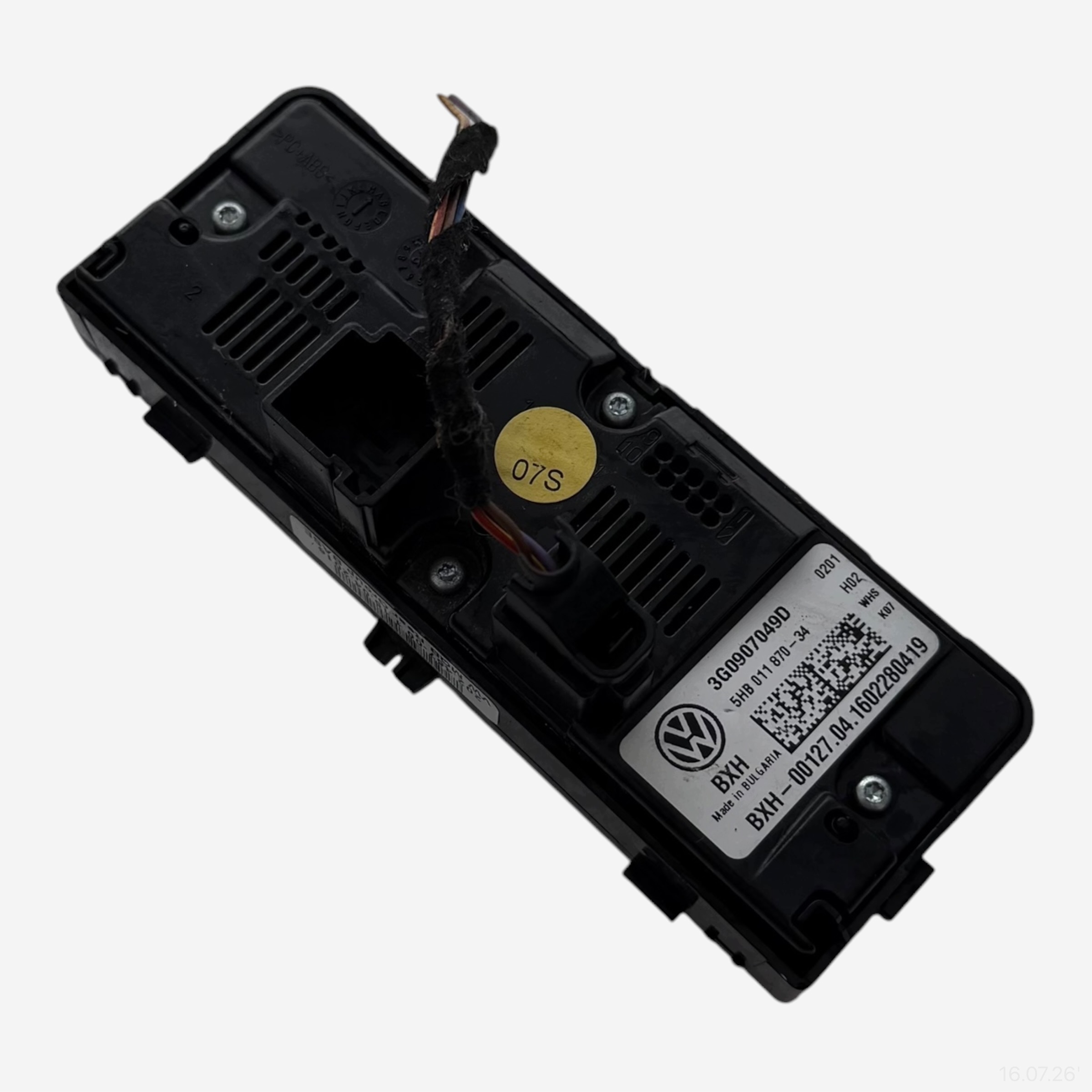 vezérlö panel a klímának VW VOLKSWAGEN 3G0907049D