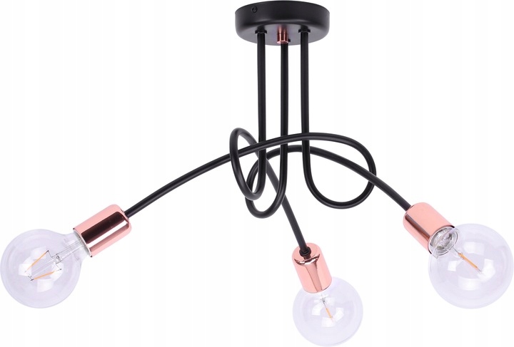 Závěsná retro lampa s měděnými ozdobnými prvky Edison