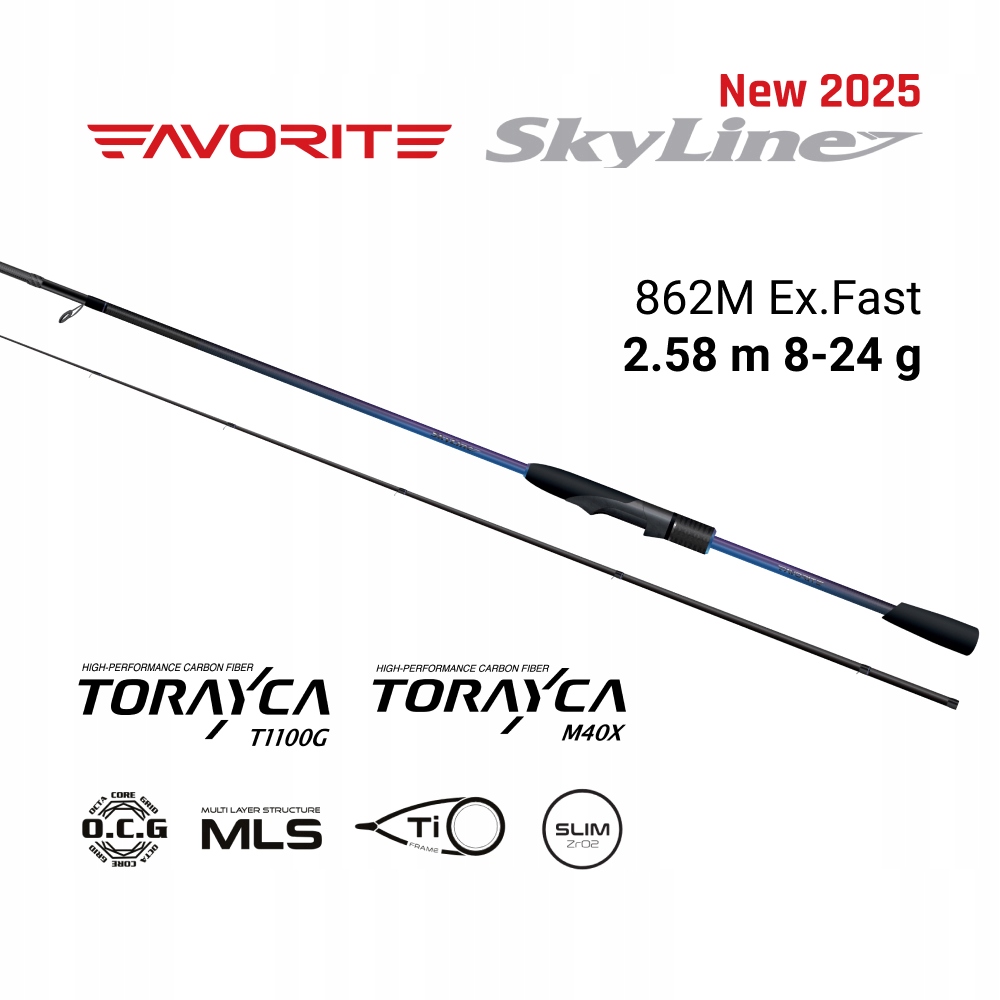 Spinning Favorite Skyline SKY1 862M 2.58m 258cm 8-24g Ex.Fast