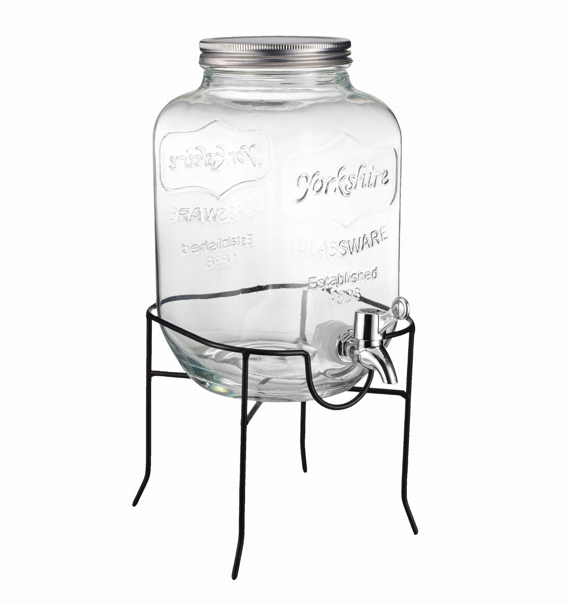 

Szklany Słój Kranik Stojak 4l Na Sok Lemoniada