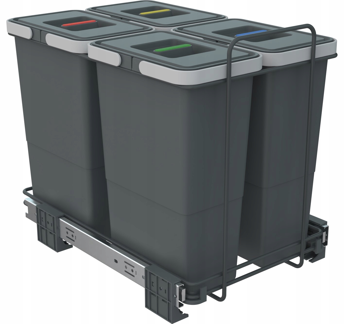 Odpadkový koš výsuvný do skříňky 40 Elletipi třídič pořadačů 32L 4x8L