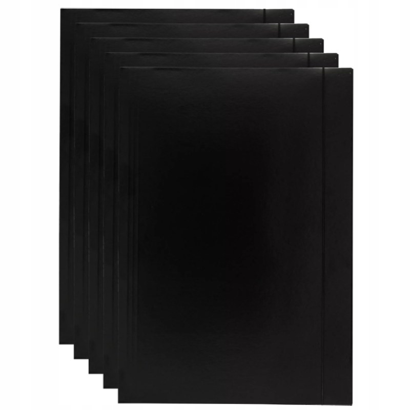 

Teczka z Gumką A4 Barbara 300g Kartonowa Czarna x5