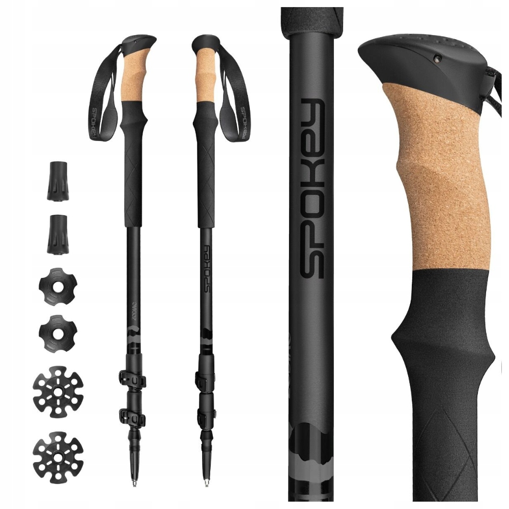 Turistické trekové hole pro chůzi Nordic Walking, nastavitelné