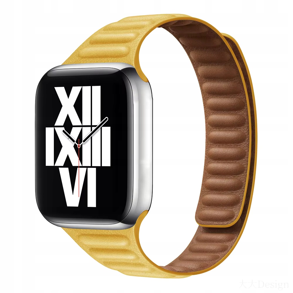 Magnetický pásek Apple Watch 1/2/3/4/5/6/7/8/9/10/SE Žlutý 38/40 mm Luxury