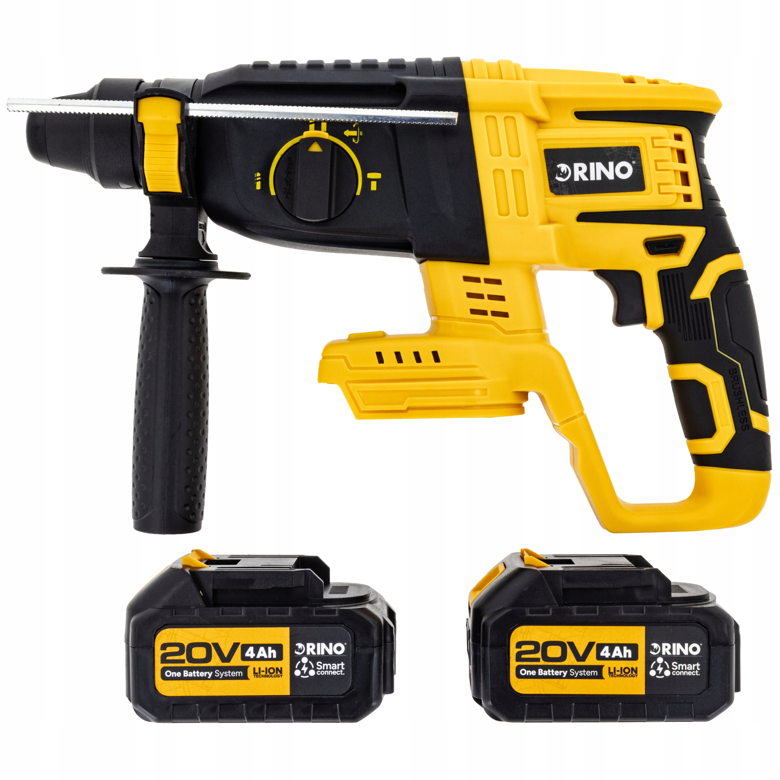 Bezdrátová Akumulátorová Vrtačka 2x 4 Ah Sds+ Rino