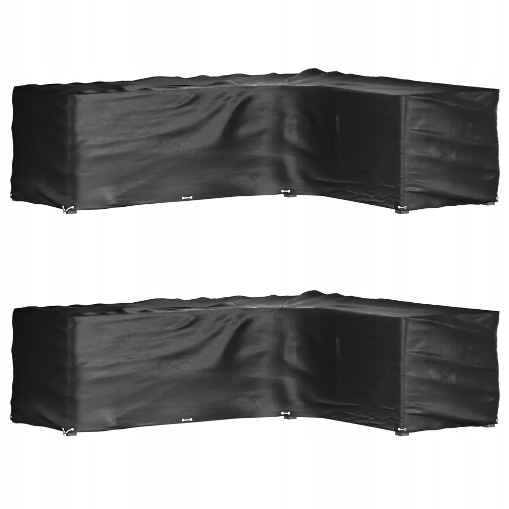 Černý obal na zahradní nábytek 285 x 220 x 80 cm, odolný vůči vodě a Uv záření