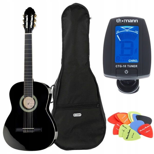Gitara klasyczna Harley Benton CG200-BK Set zestaw