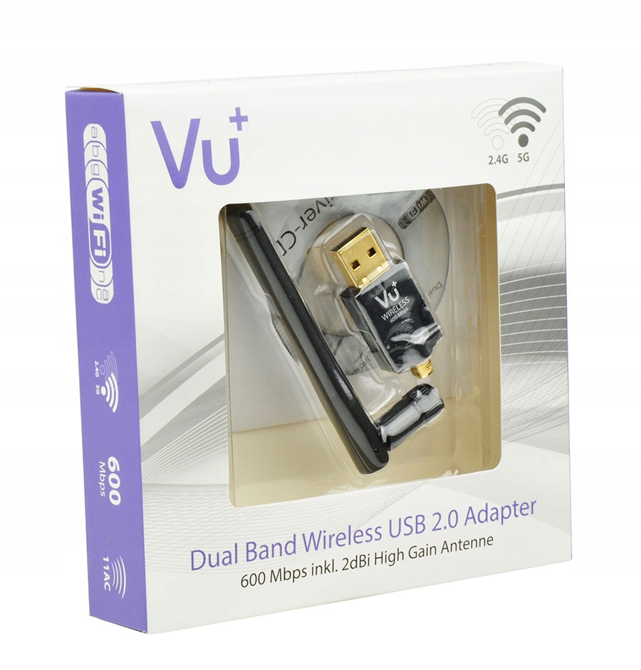 Adapter WiFi na Usb 600Mbps 2,4G/5G Vu+ Oryginał