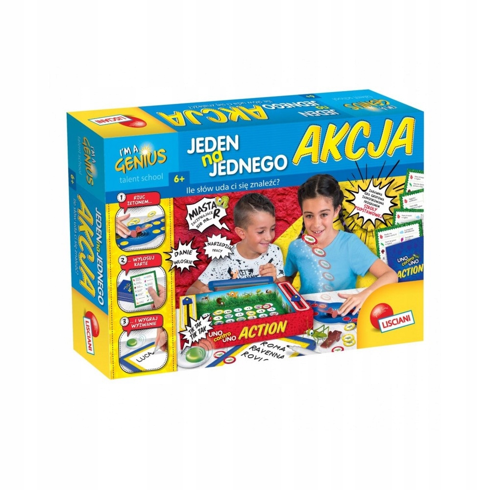 Gra Planszowa Edukacyjna I'M A Genius Jeden Na Jednego Akcja Dla Dzieci