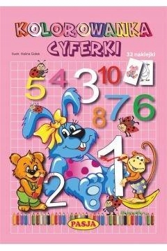 Kolorowanka cyferki Pasja