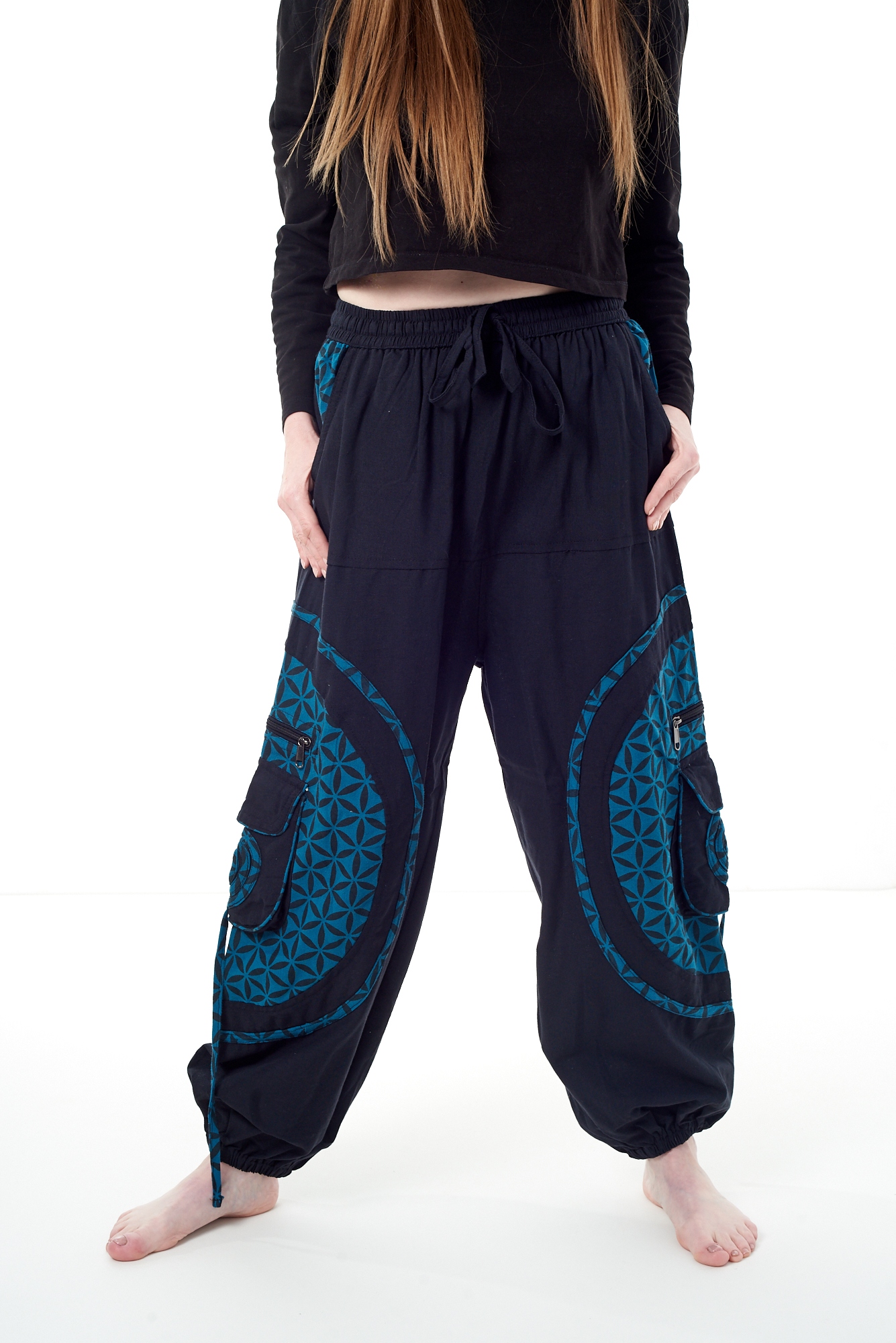 Volné baggy kalhoty kapsáče – bavlněné aladinky z Nepálu pro vysoké!