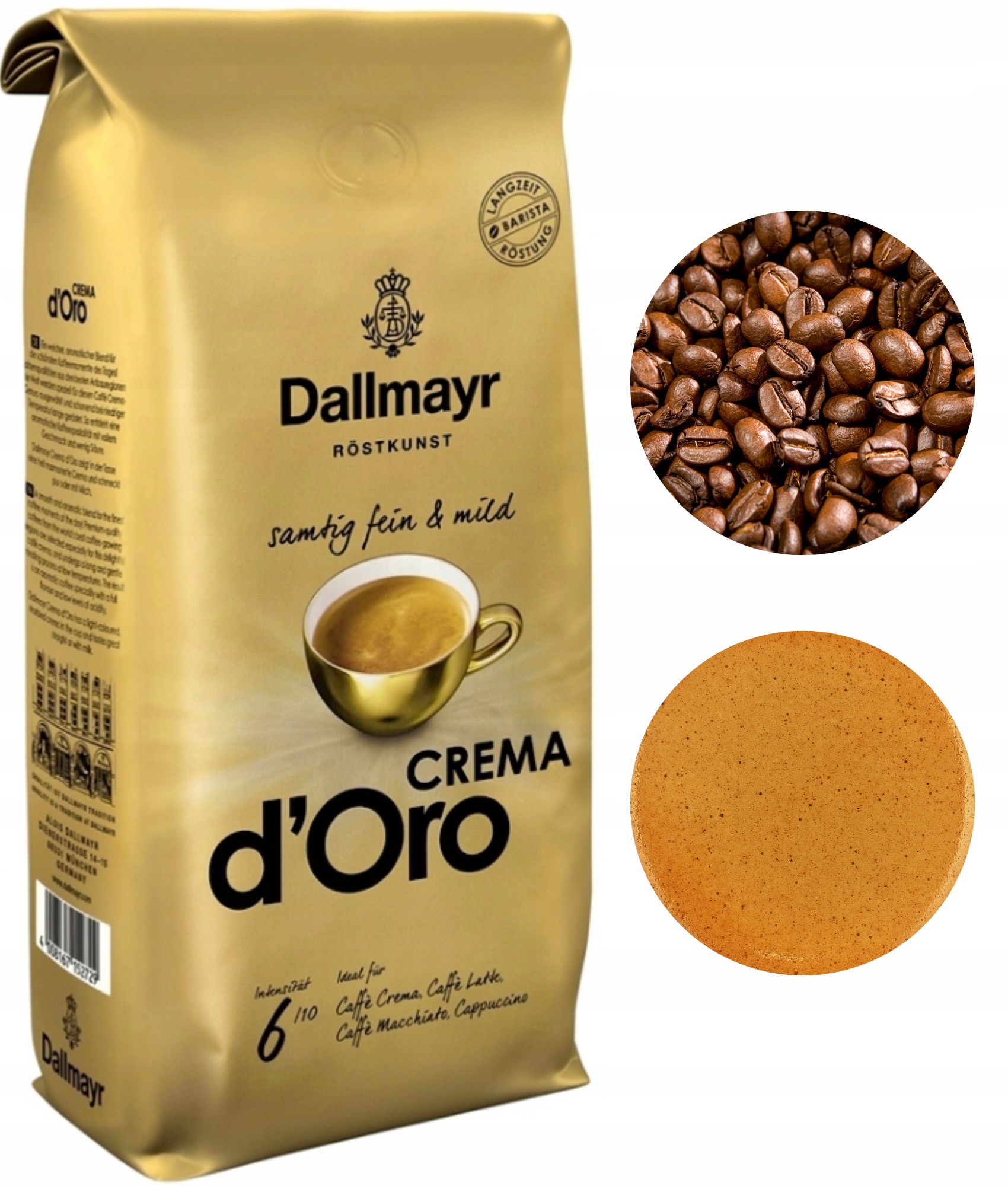 Dallmayr Crema d'Oro kawa ziarnista średnio palona 1kg