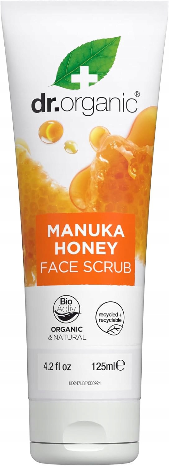Dr. Organic peeling na obličej manukový med 125 ml organický