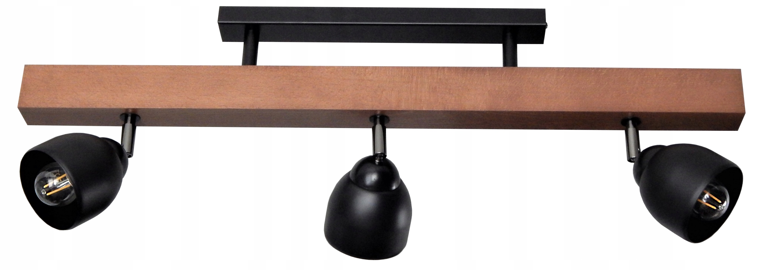 LAMPA PLAFON SUFITOWY 022-3PR LED DREWNO METAL