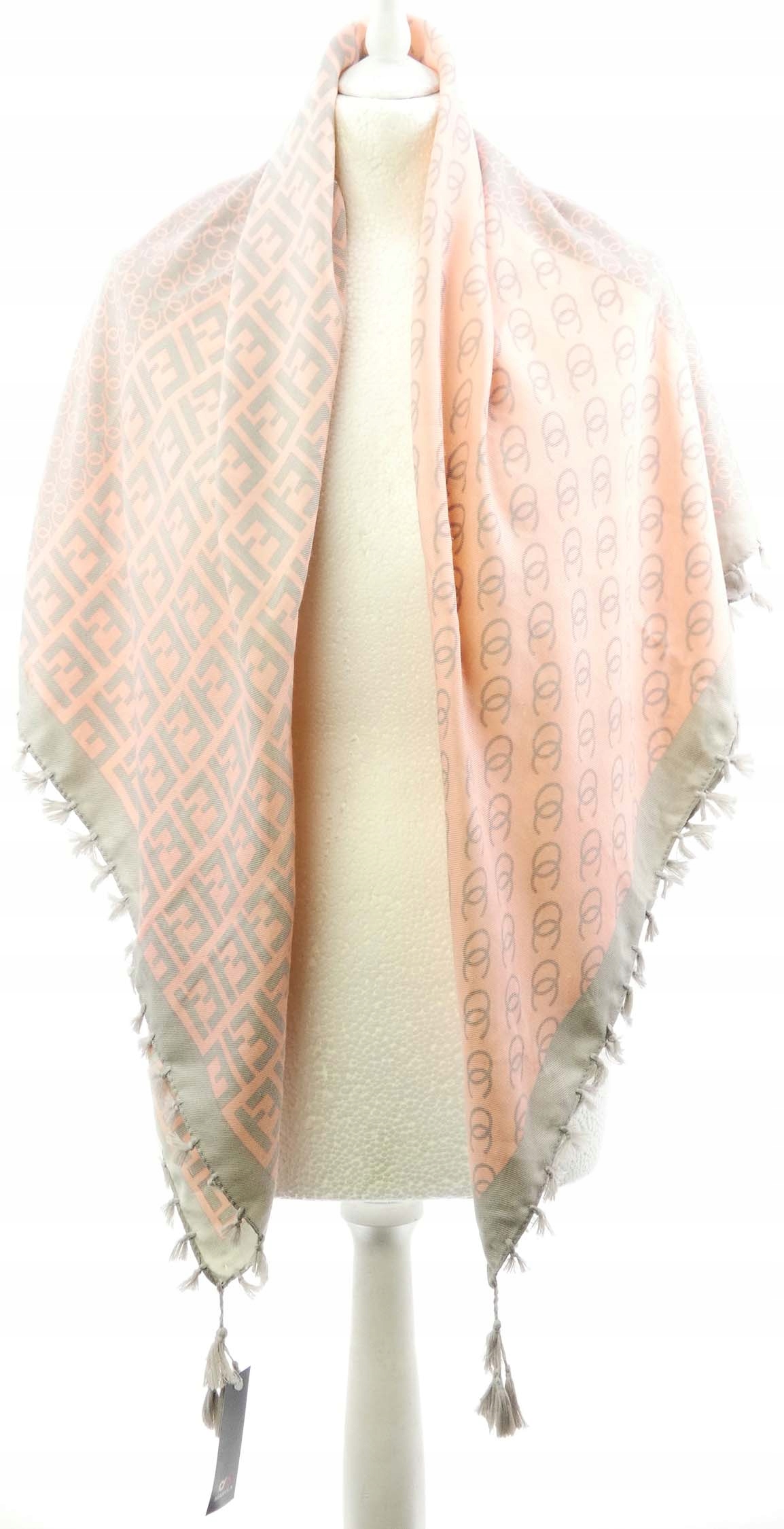 DAMSKA WZORZYSTA CHUSTA APASZKA KRATA FRĘDZELKI Rodzaj chusta