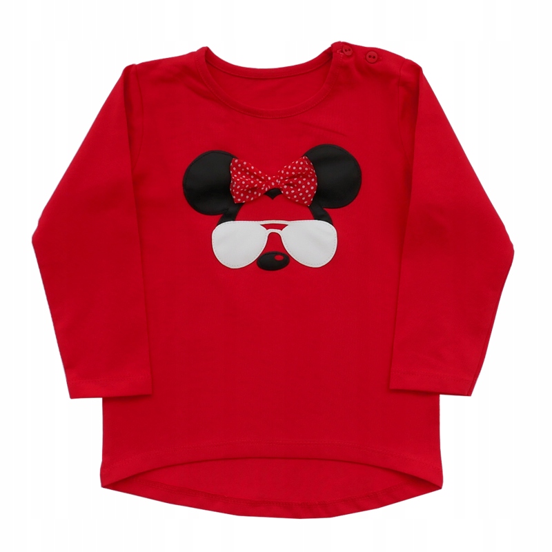 

Bawełniana bluzka z Naszytą myszką Aipi 116