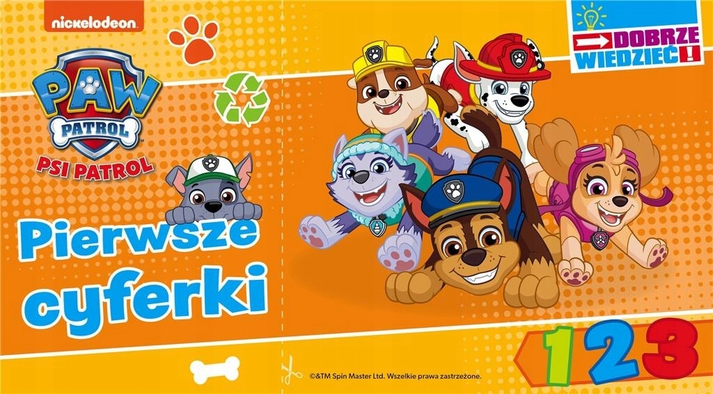 Psi Patrol Dobrze wiedzieć Pierwsze cyferki cyfry
